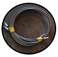 Extension spring safety cables